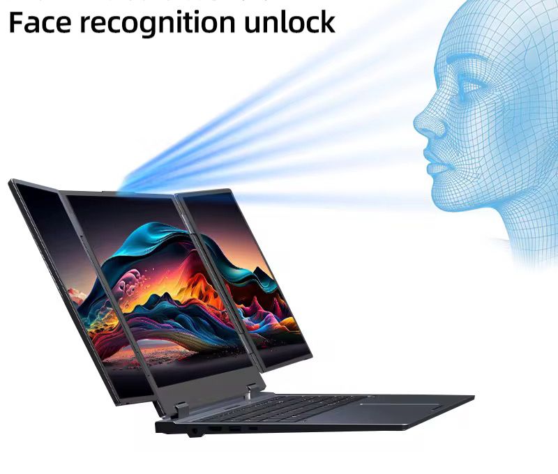 16 Inch Dual 10.5 Inch 3 Monitor Laptop, Core i7 1260P Twelve, Iris Xe Graphics, 16GB RAM, 1 TB SSD - Image 5